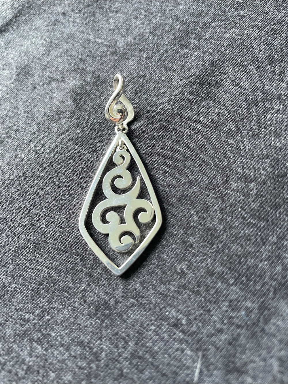 Silpada Sterling Silver Filigree Teardrop Pendant - Silver